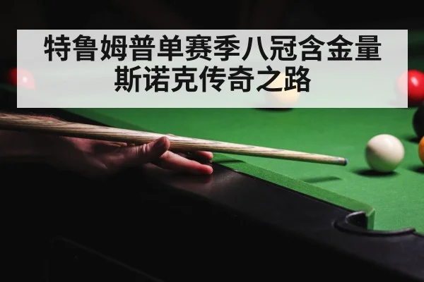 特鲁姆普单赛季八冠含金量 斯诺克传奇之路